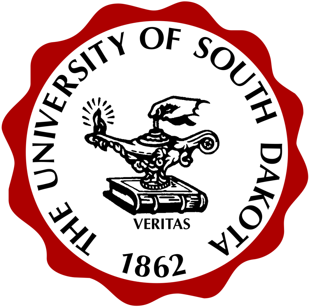 This image has an empty alt attribute; its file name is University_of_South_Dakota_seal.svg-1024x1017.png